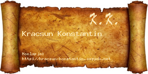 Kracsun Konstantin névjegykártya